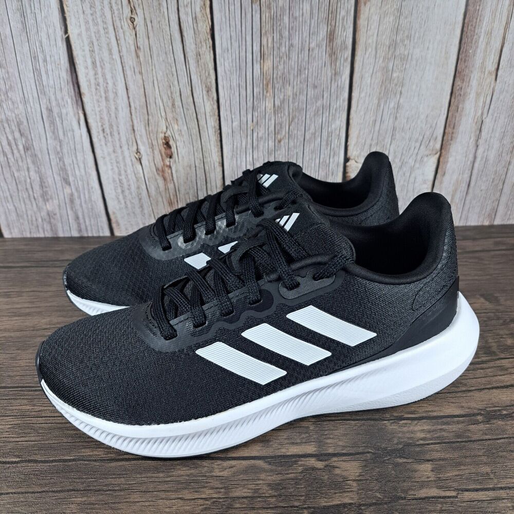 Adidas Runfalcon 3 Running Shoes Women's Sz 6 Black White (VGC) *Read*
